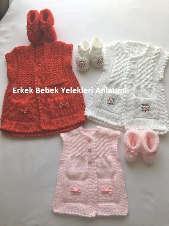 Erkek Bebek Yelekleri Anlatımlı Derya Baykal Örgü Modelleri