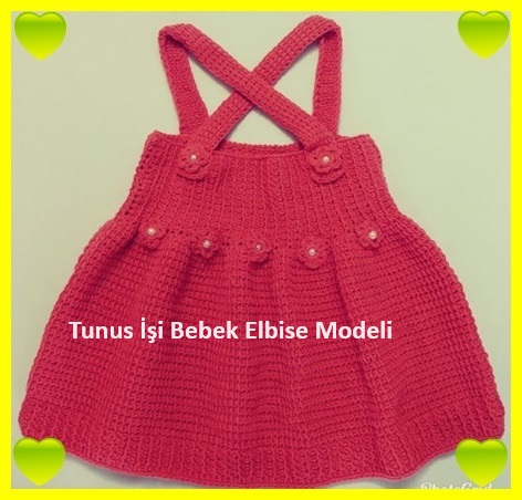 Tunus İşi Bebek Elbise Modeli