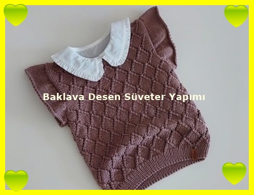 Baklava Desen Süveter Yapımı